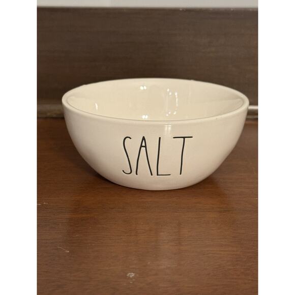 Rae Dunn Salt & Pepper dish cellars White Farmhouse Cottage Bowls - Picture 3 of 11